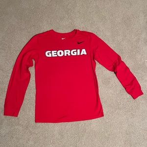 GEORGIA UGA NIKE RED LONGSLEEVE T-SHIRT SMALL